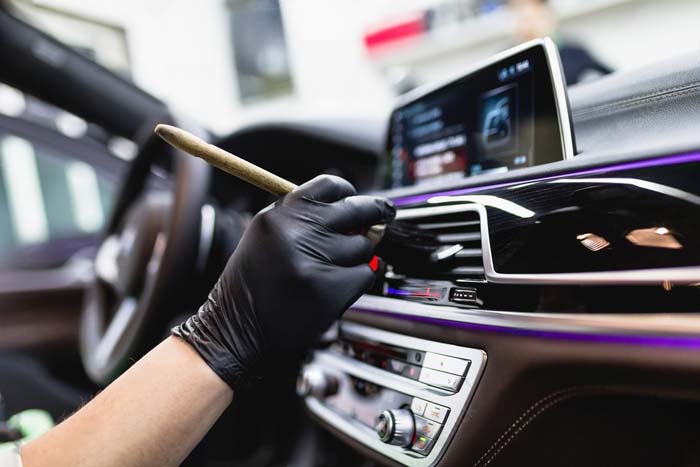 interior clean car detailing